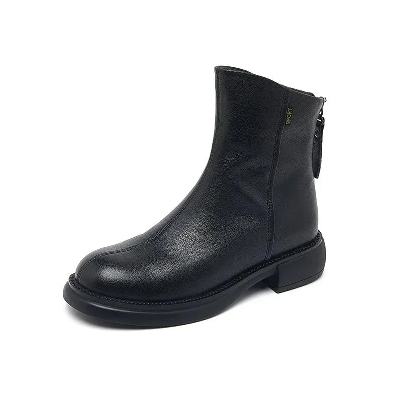 Ankle Boots Genuine Leather - Sylvia
