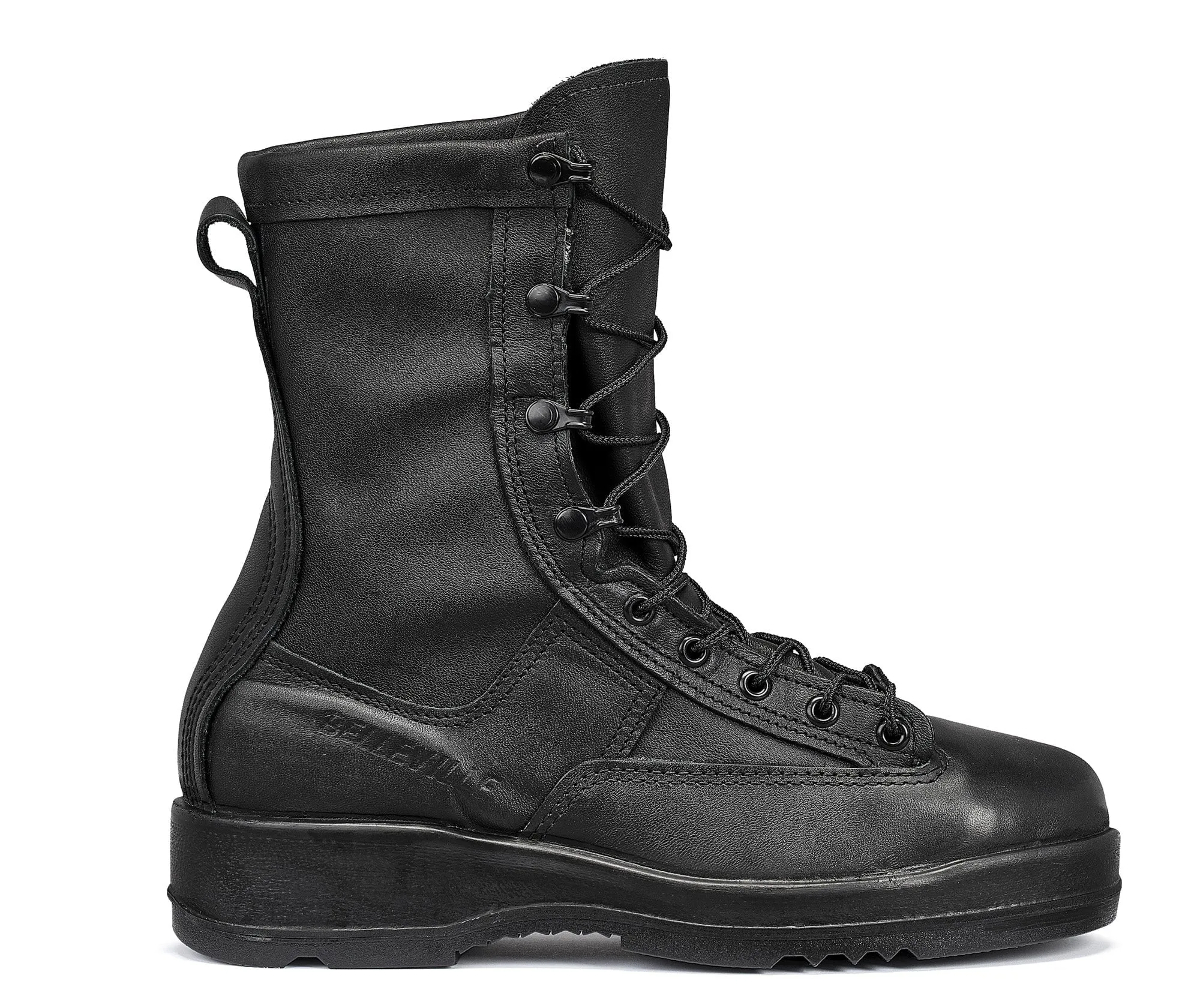 Belleville Waterproof Steel Toe Flight Deck Boots 800ST Black Leather