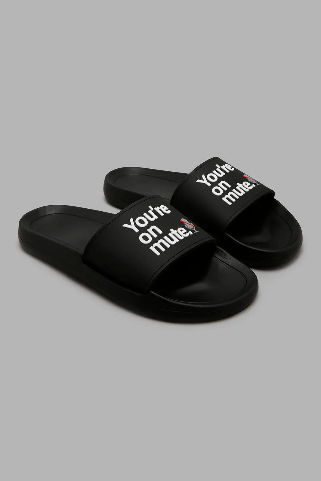 Black You're On Mute Strap Slide