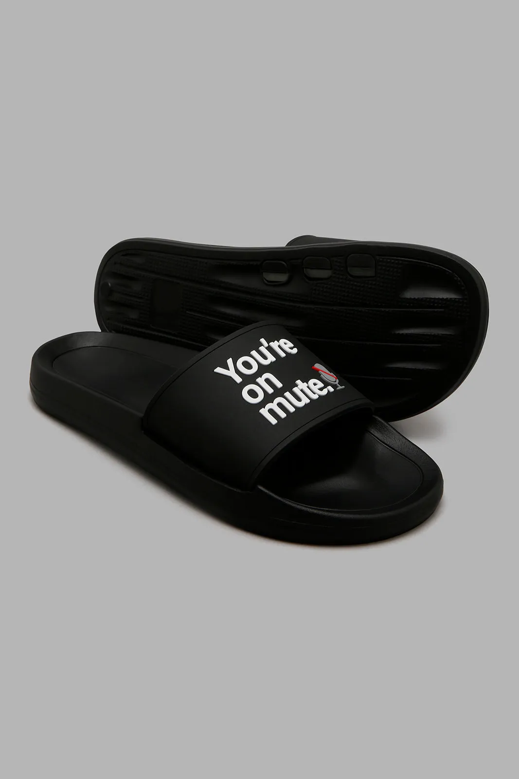 Black You're On Mute Strap Slide