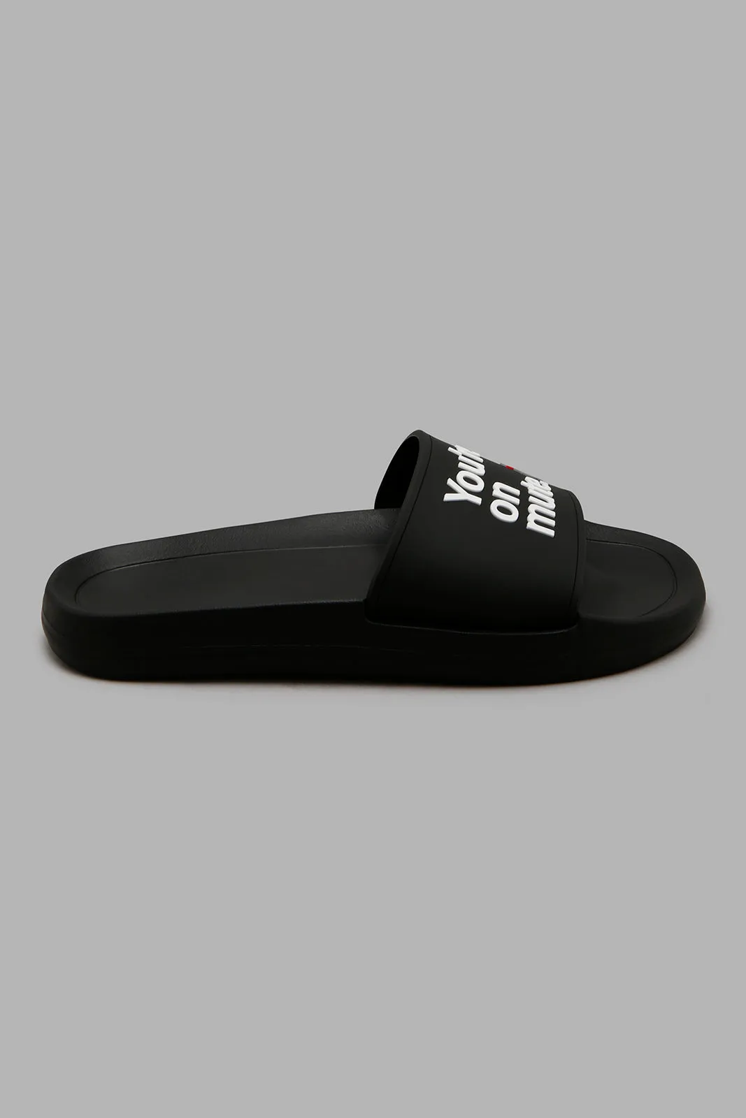 Black You're On Mute Strap Slide