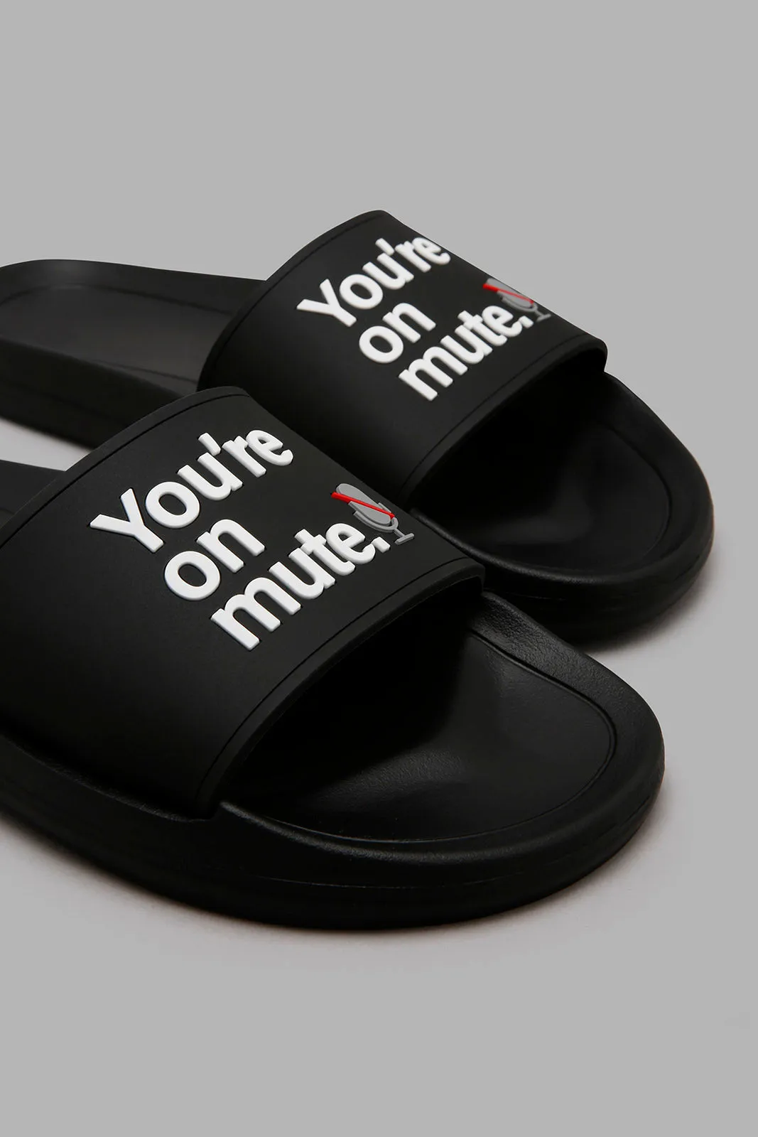 Black You're On Mute Strap Slide