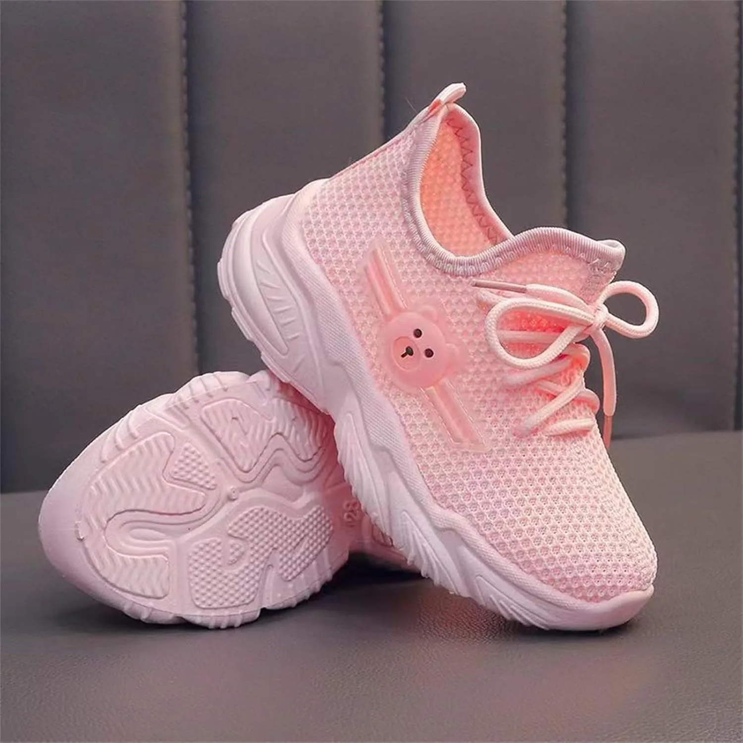 Boys Girls Lightweight Mesh Tennis Shoes Kids Fashion Lace-up Breathable Comfortable Solid Casual Boys Shoes Size 3