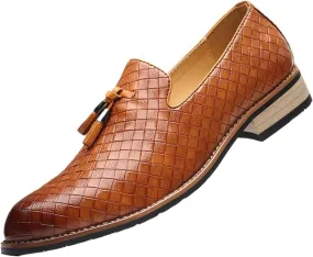 Dress Shoes for Men Men's Casual Leather Flat Shoes Comfortable and Stylish Footwear for Everyday Wear