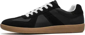 Fashion Sneakers，Breathable Running Casual Board Shoes， Leather Lace Up Retro Sneakers，Lightweight Comfort Walking Footwear for Women Men