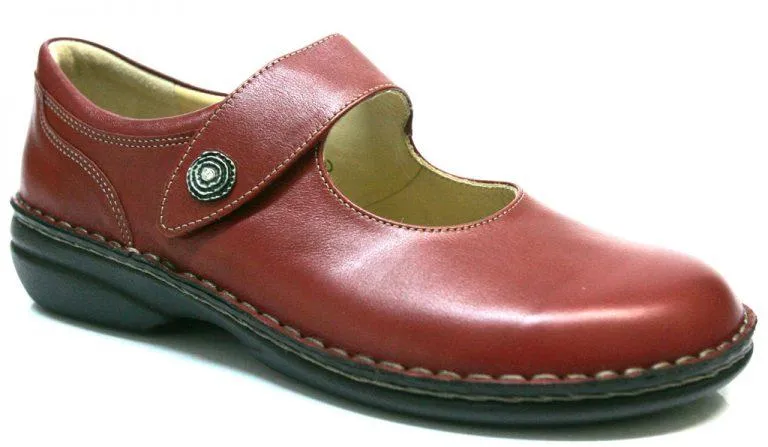 Finn Comfort Women's Laval Mary Janes- Arena Campari