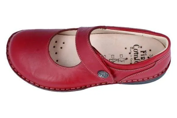 Finn Comfort Women's Laval Mary Janes- Arena Campari