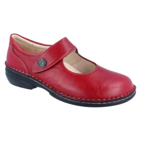Finn Comfort Women's Laval Mary Janes- Arena Campari
