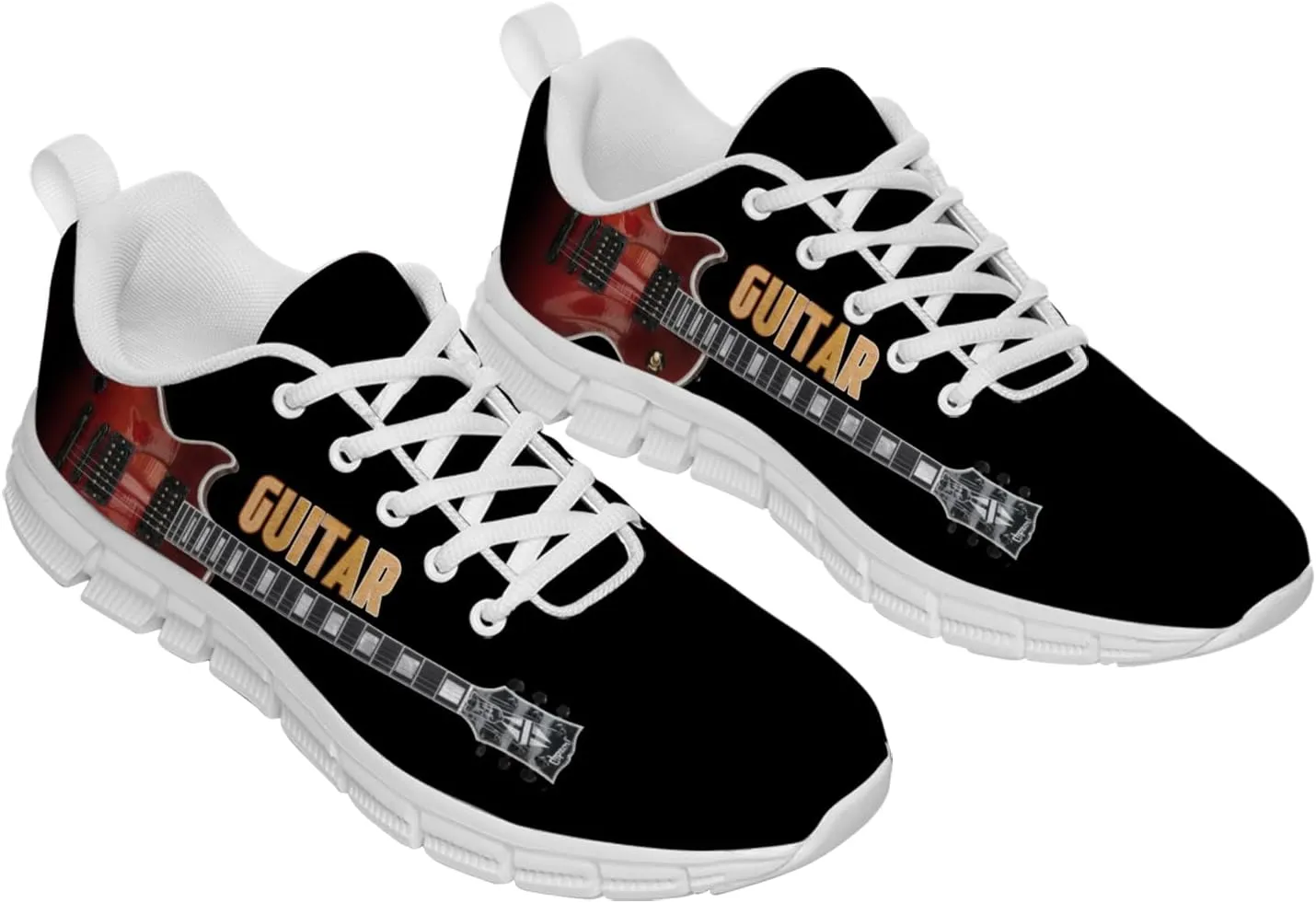 Guitar Shoes for Men Running Shoes Causal Sneakers Tennis Shoes Gifts for Music Lovers Men Women