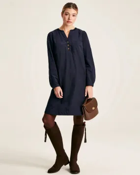 Hattie Cord Mini Dress - Marine Navy