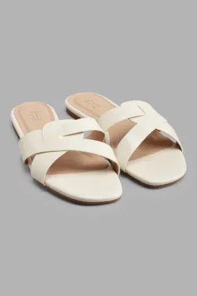 Ivory  Strappy Mule