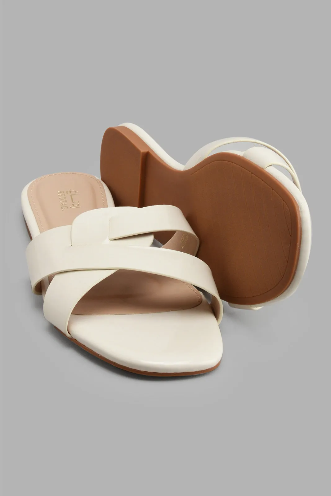 Ivory  Strappy Mule