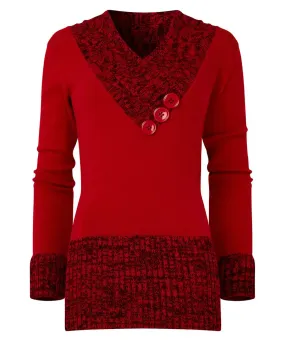 Joe Browns 18 Red Curiously Cosy Knit Jumper