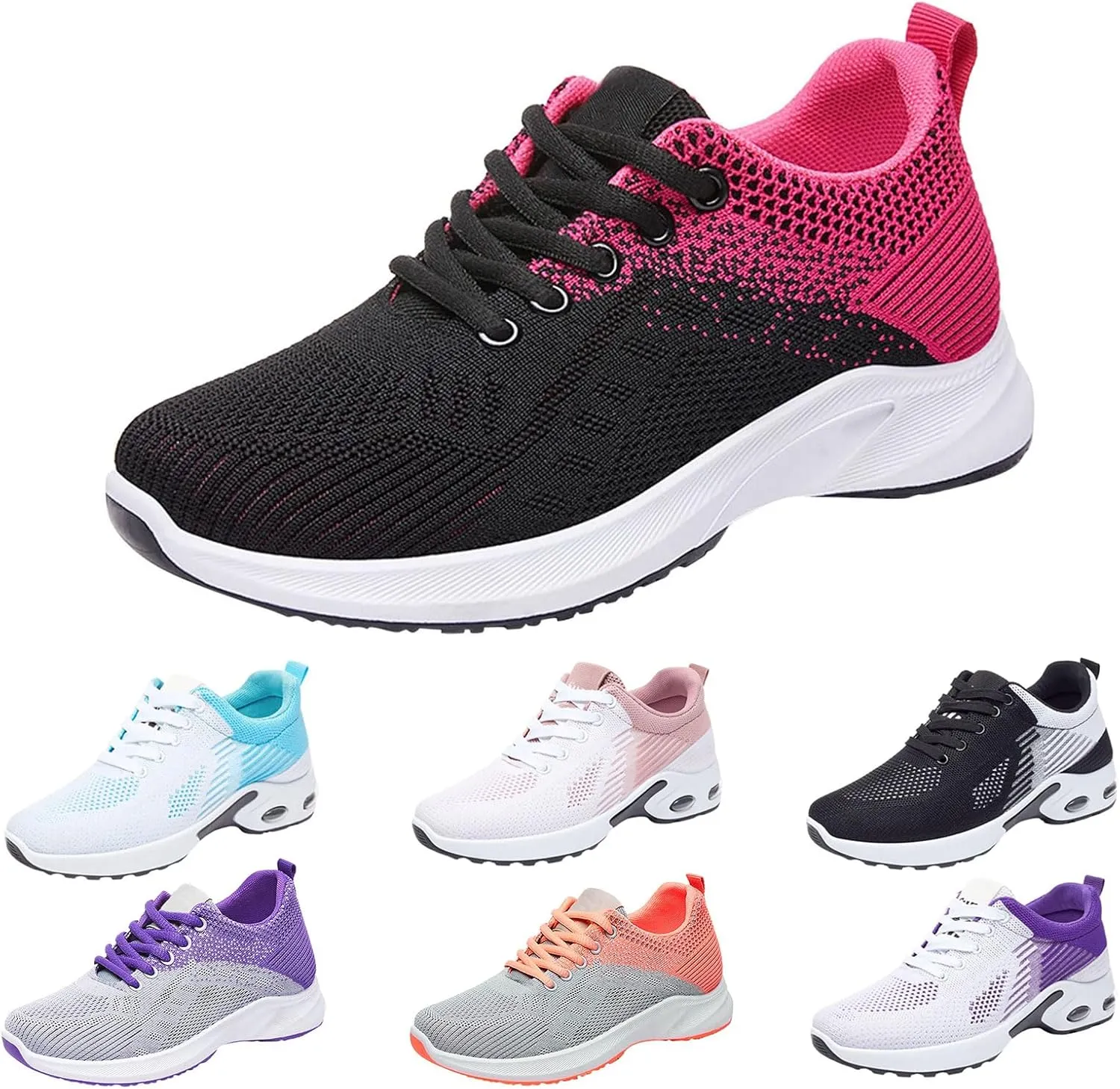 Kubbon Womens Walking Sneakers Arch Support Running Shoes Non Slip Wide Width Toe Box Shoes Lightweight Breathable Athletic Sneakers Casual Comfy