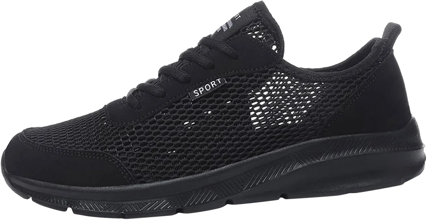 Men's Running Shoes Casual Walking Shoes Fashion Sneakers Mesh Workout Sports Shoes Lightweight Breathable Work Shoes