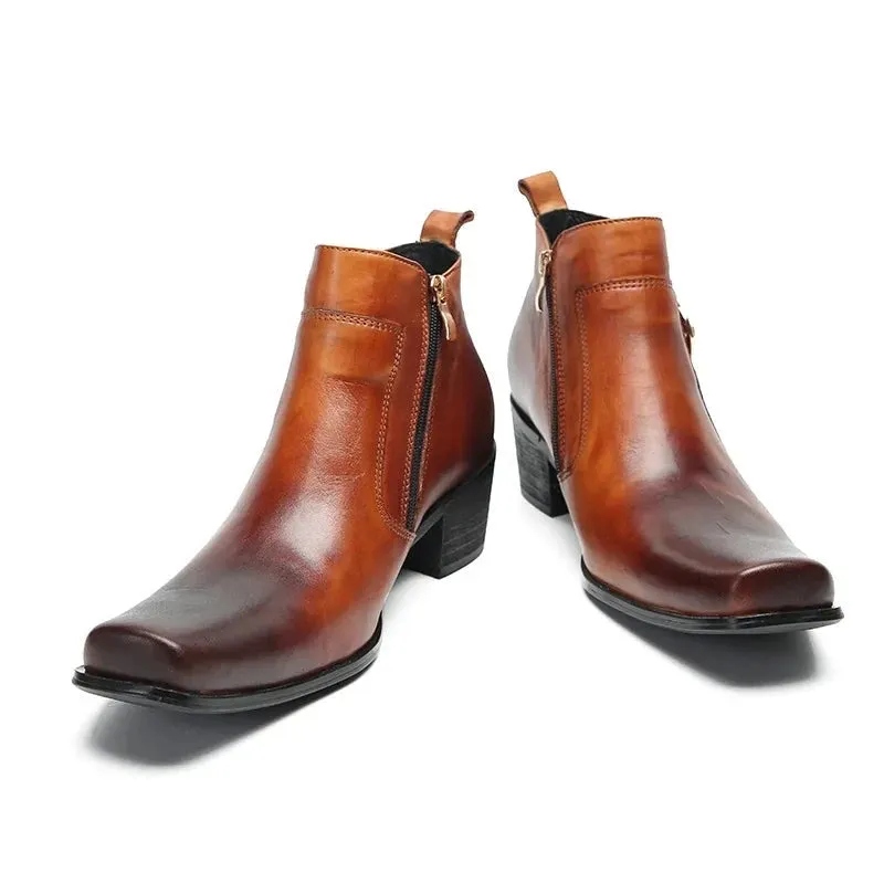 Metal Buckle Ankle Boots