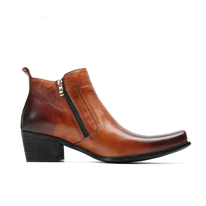 Metal Buckle Ankle Boots