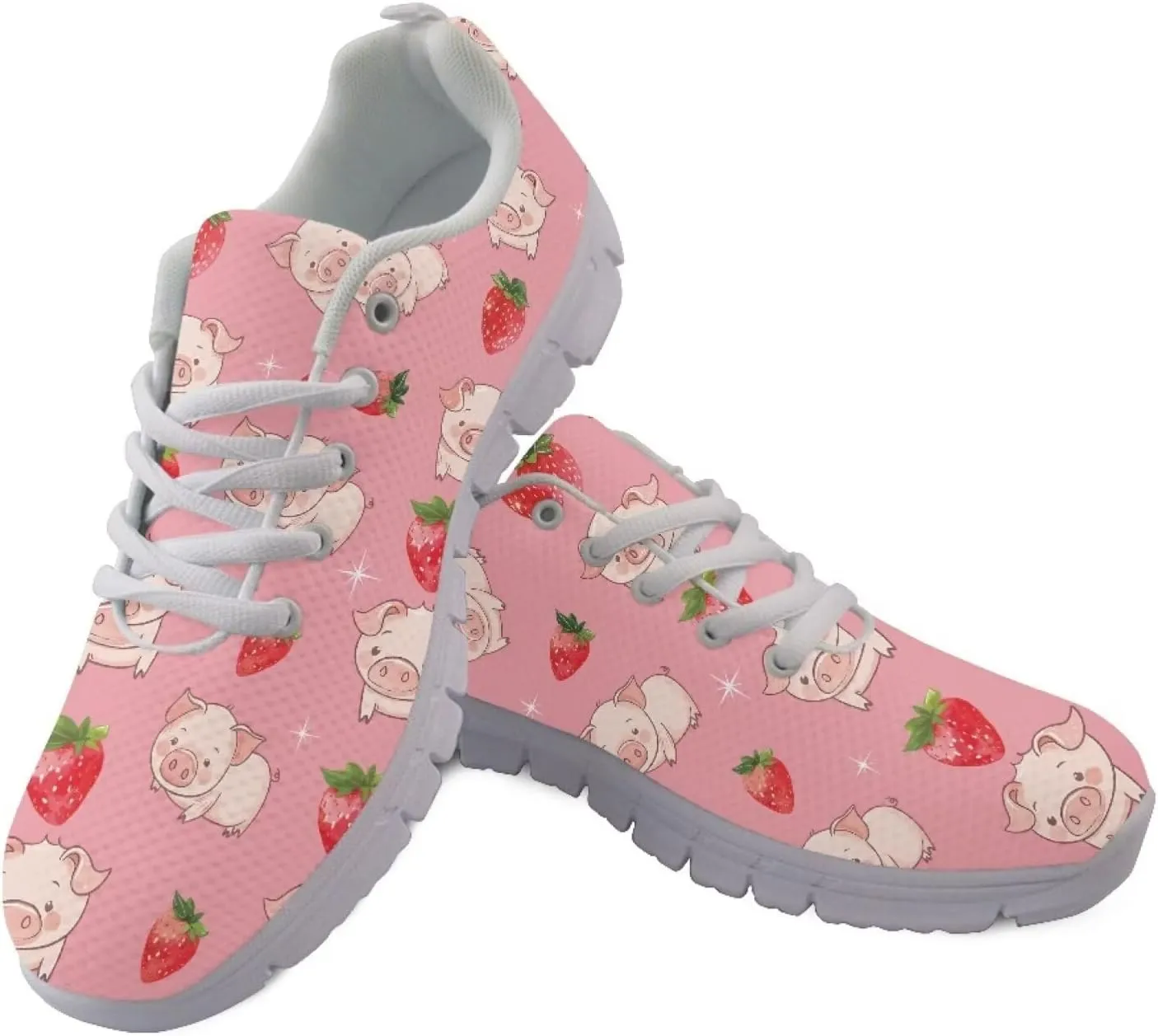 Modysero Funny Tennis Shoes for Women Outdoor Dating Daily Walking Sneaker Anti Slip Lace Up Sneakers for Ladies Footwear