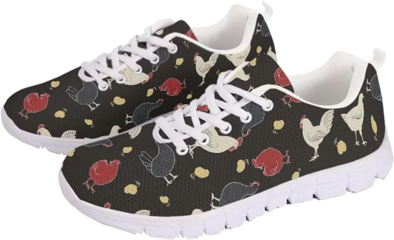 Modysero Funny Tennis Shoes for Women Outdoor Dating Daily Walking Sneaker Anti Slip Lace Up Sneakers for Ladies Footwear