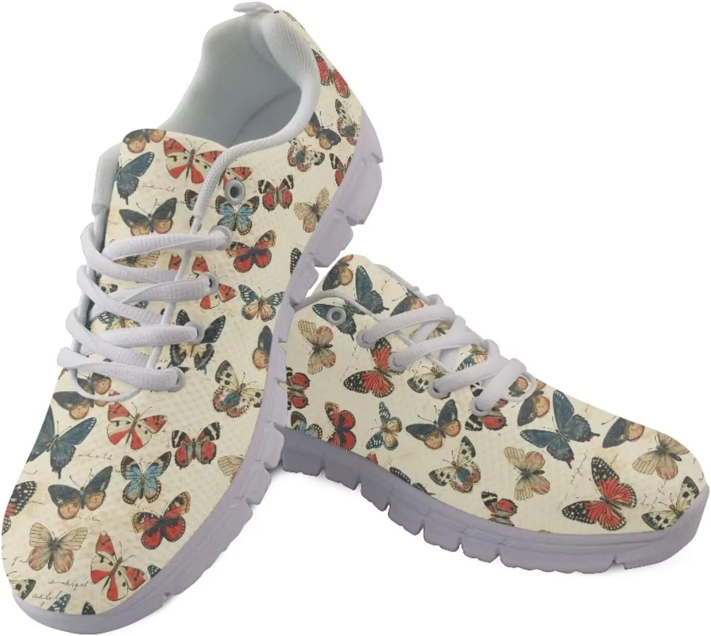 Modysero Funny Tennis Shoes for Women Outdoor Dating Daily Walking Sneaker Anti Slip Lace Up Sneakers for Ladies Footwear