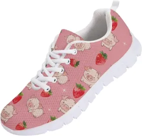 Modysero Funny Tennis Shoes for Women Outdoor Dating Daily Walking Sneaker Anti Slip Lace Up Sneakers for Ladies Footwear