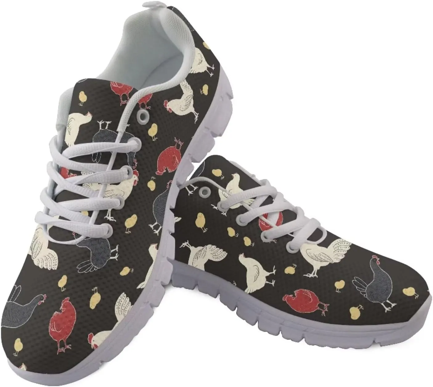 Modysero Funny Tennis Shoes for Women Outdoor Dating Daily Walking Sneaker Anti Slip Lace Up Sneakers for Ladies Footwear