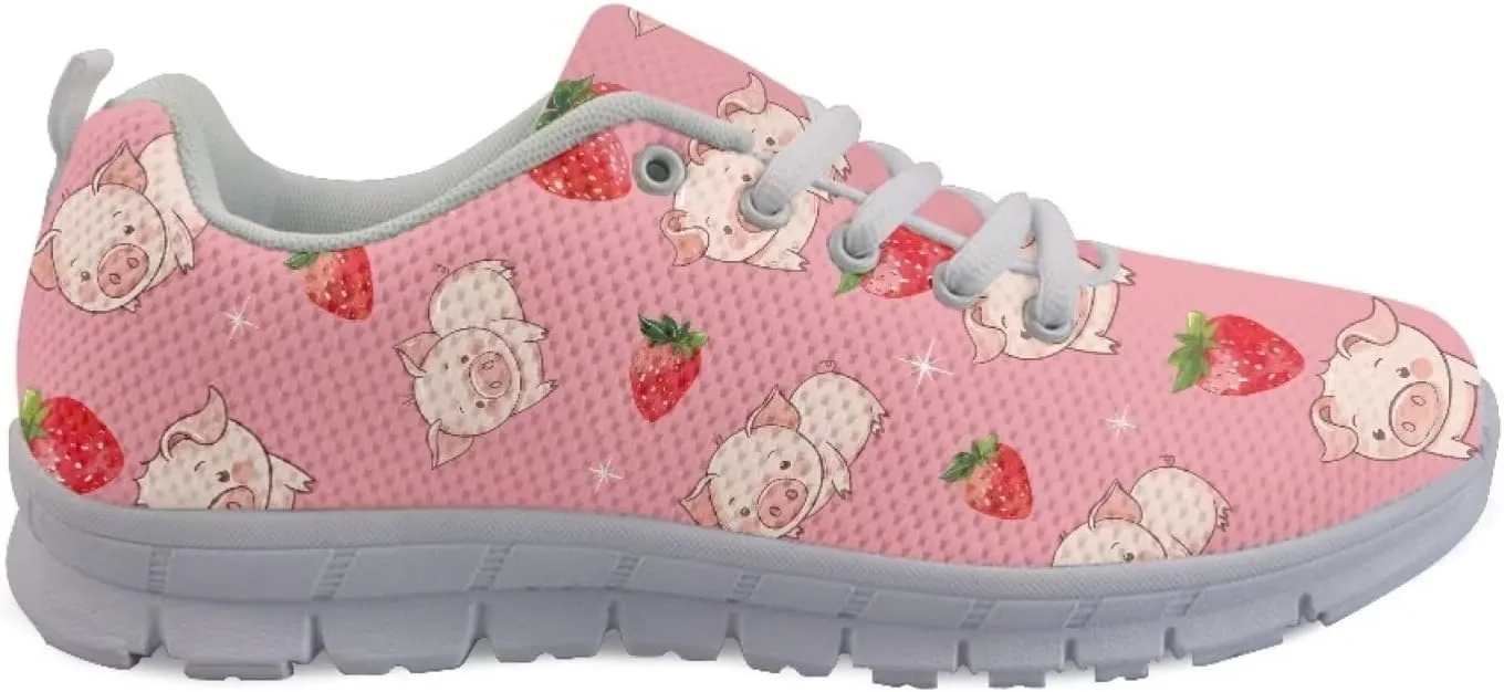 Modysero Funny Tennis Shoes for Women Outdoor Dating Daily Walking Sneaker Anti Slip Lace Up Sneakers for Ladies Footwear