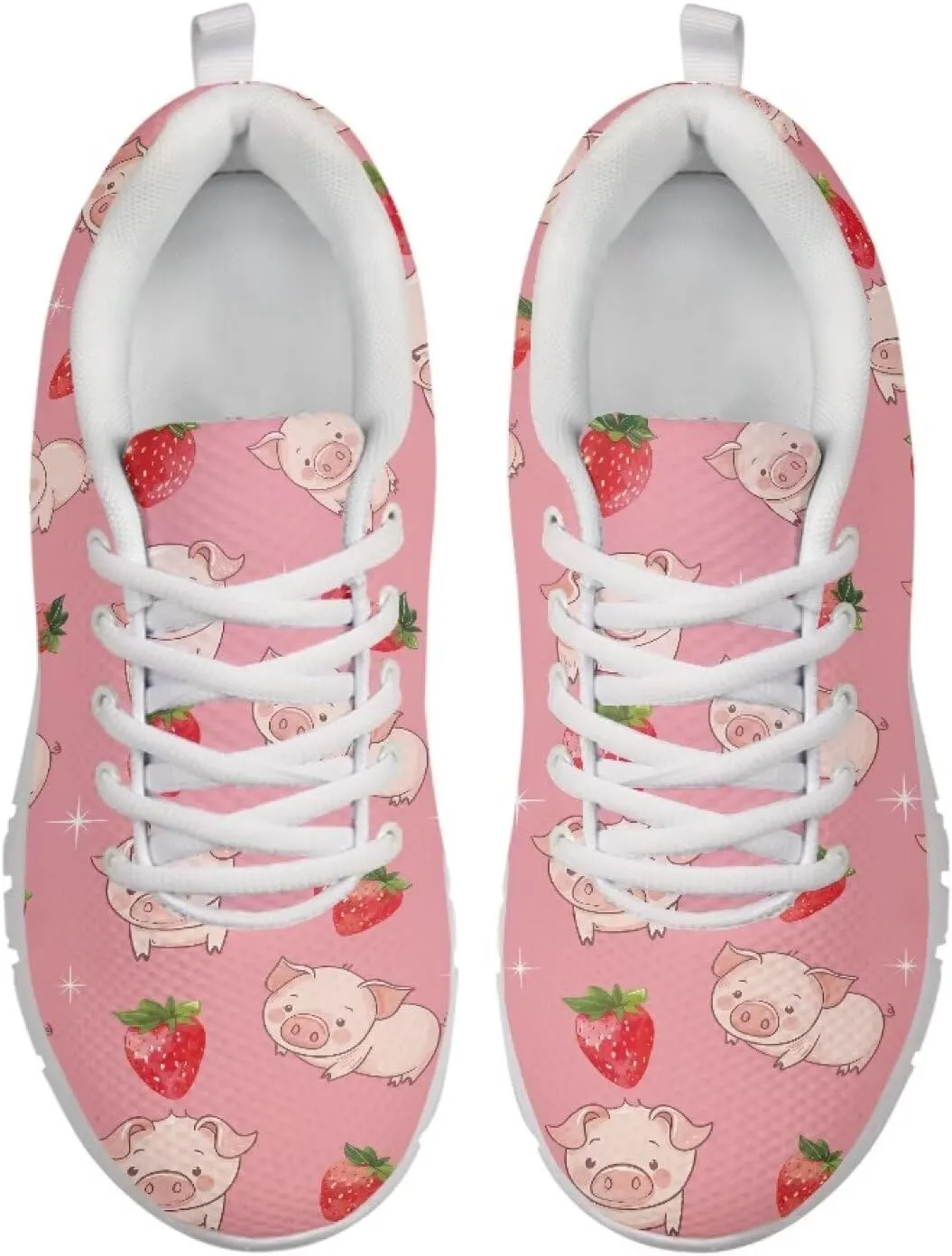 Modysero Funny Tennis Shoes for Women Outdoor Dating Daily Walking Sneaker Anti Slip Lace Up Sneakers for Ladies Footwear