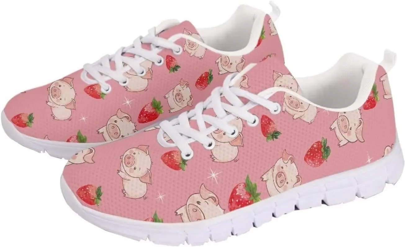 Modysero Funny Tennis Shoes for Women Outdoor Dating Daily Walking Sneaker Anti Slip Lace Up Sneakers for Ladies Footwear