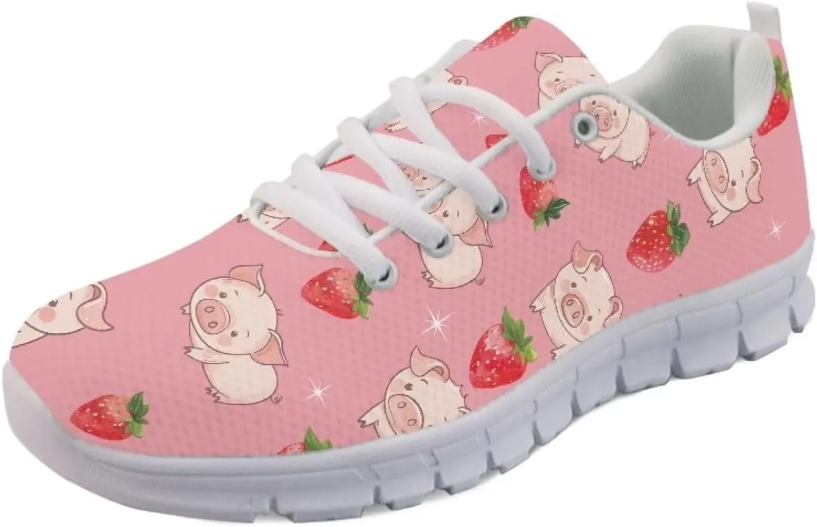 Modysero Funny Tennis Shoes for Women Outdoor Dating Daily Walking Sneaker Anti Slip Lace Up Sneakers for Ladies Footwear