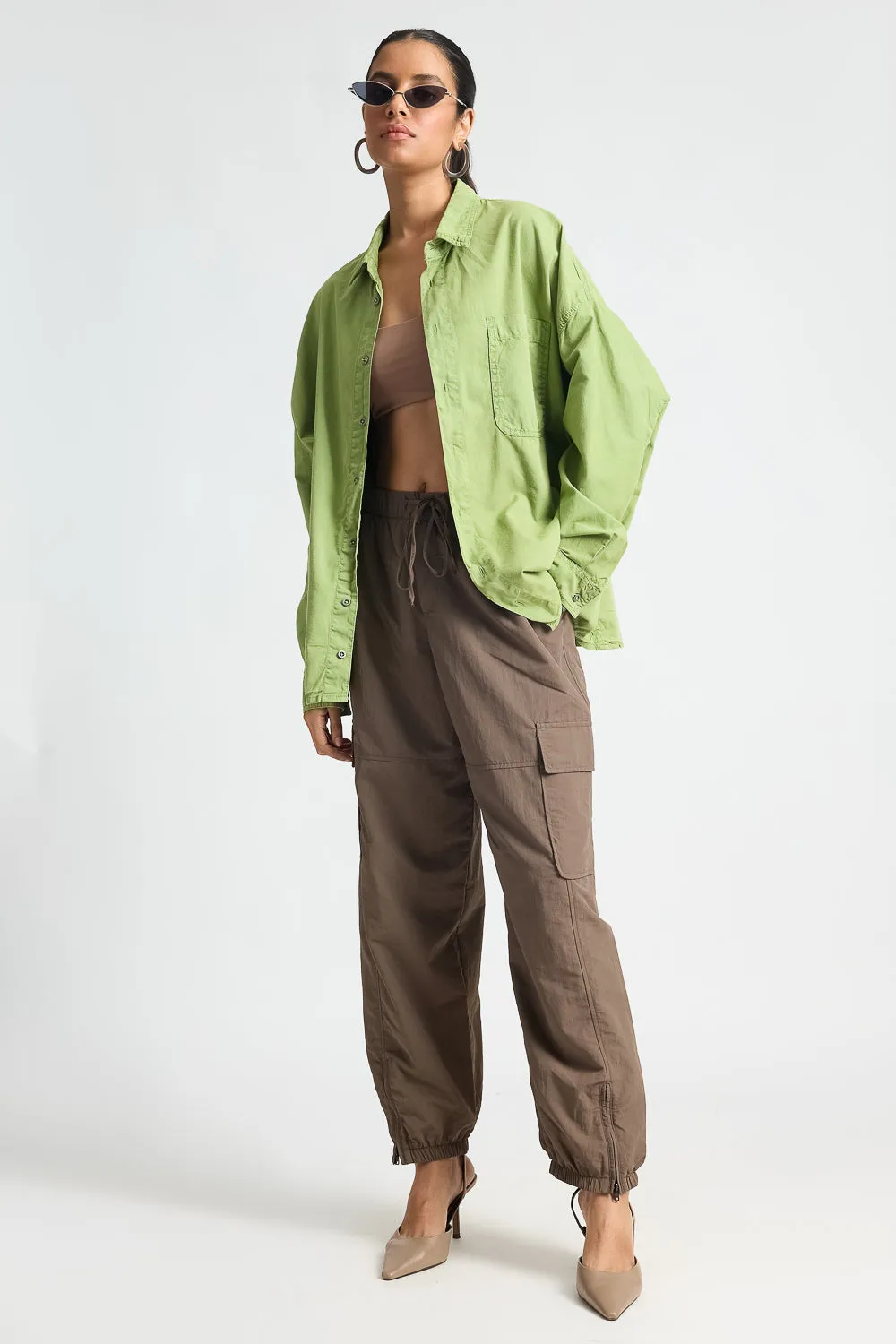 Mossy Green Pop Shirt