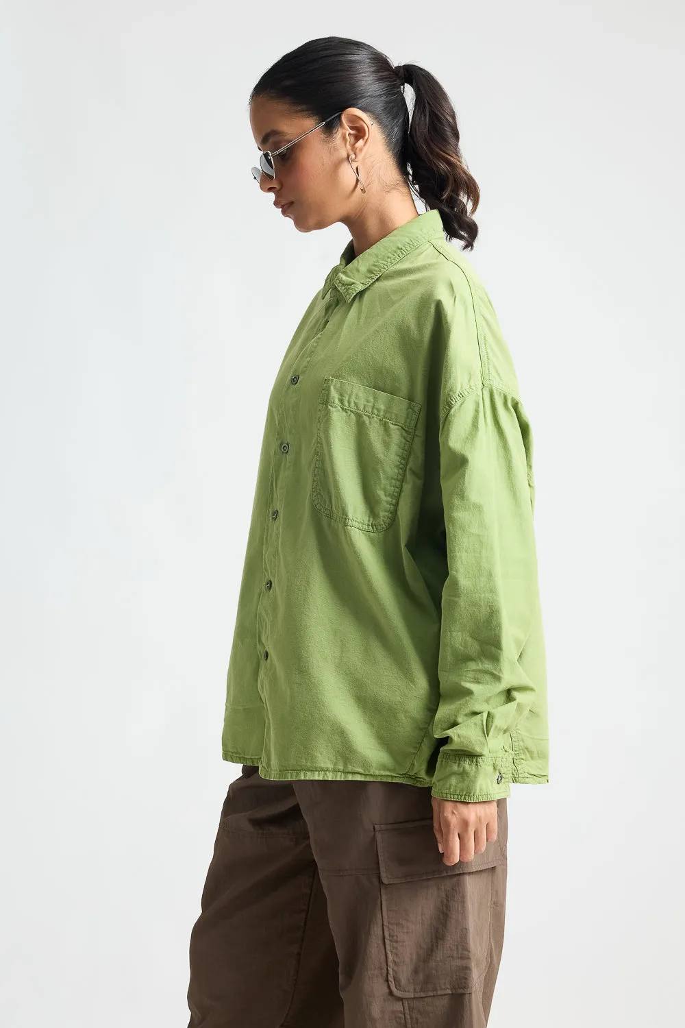 Mossy Green Pop Shirt