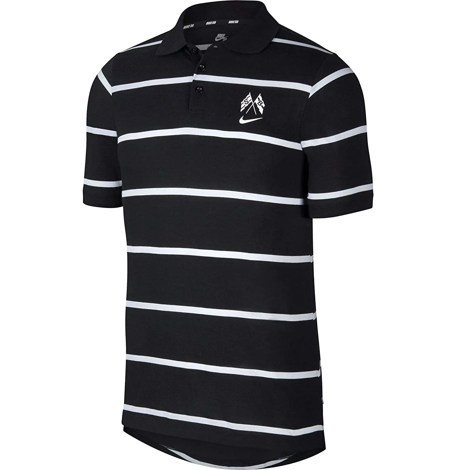 Nike SB Dri-Fit Jersey Polo Shirt - Black/Summit White