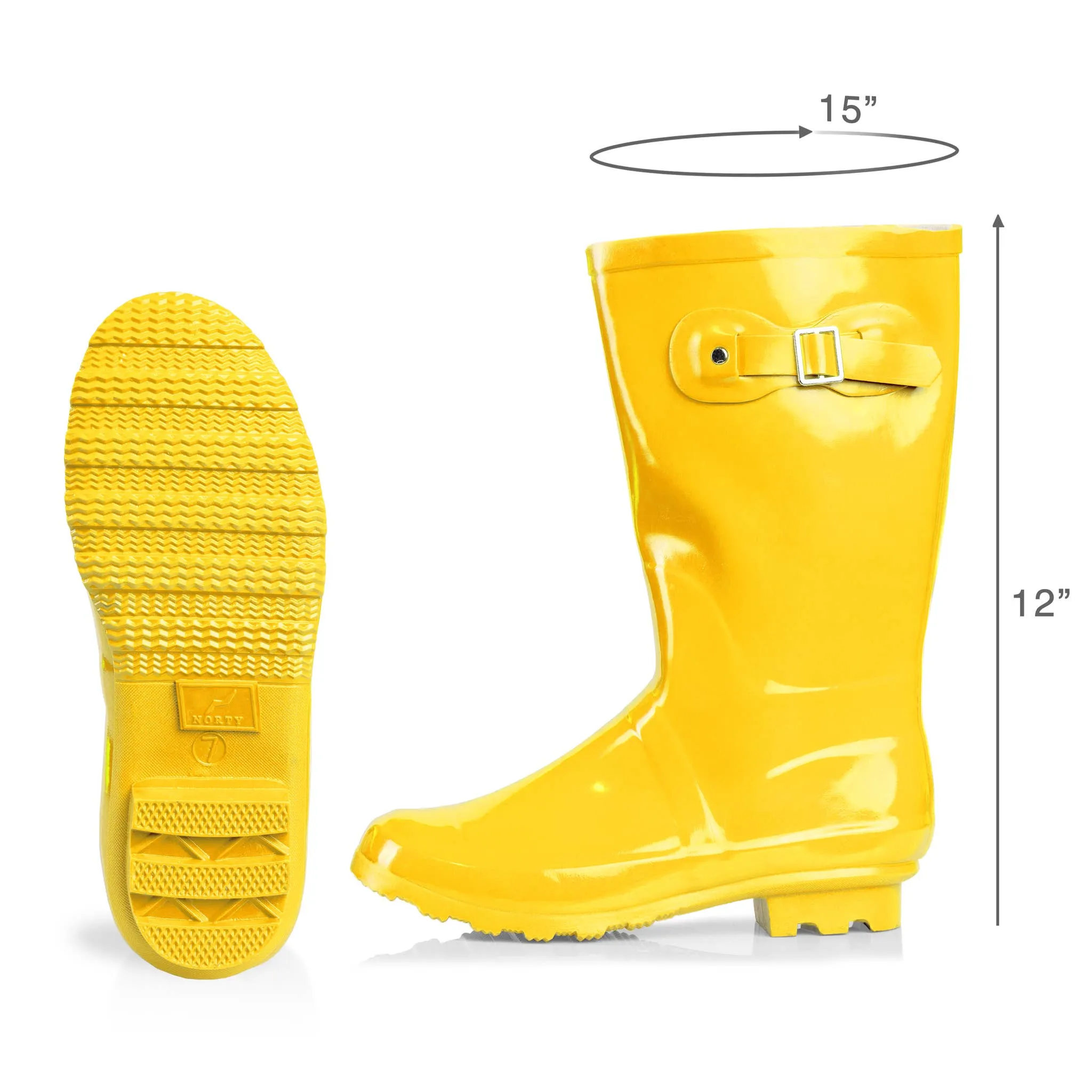Norty Women Mid Calf 11 Rain Boot Yellow