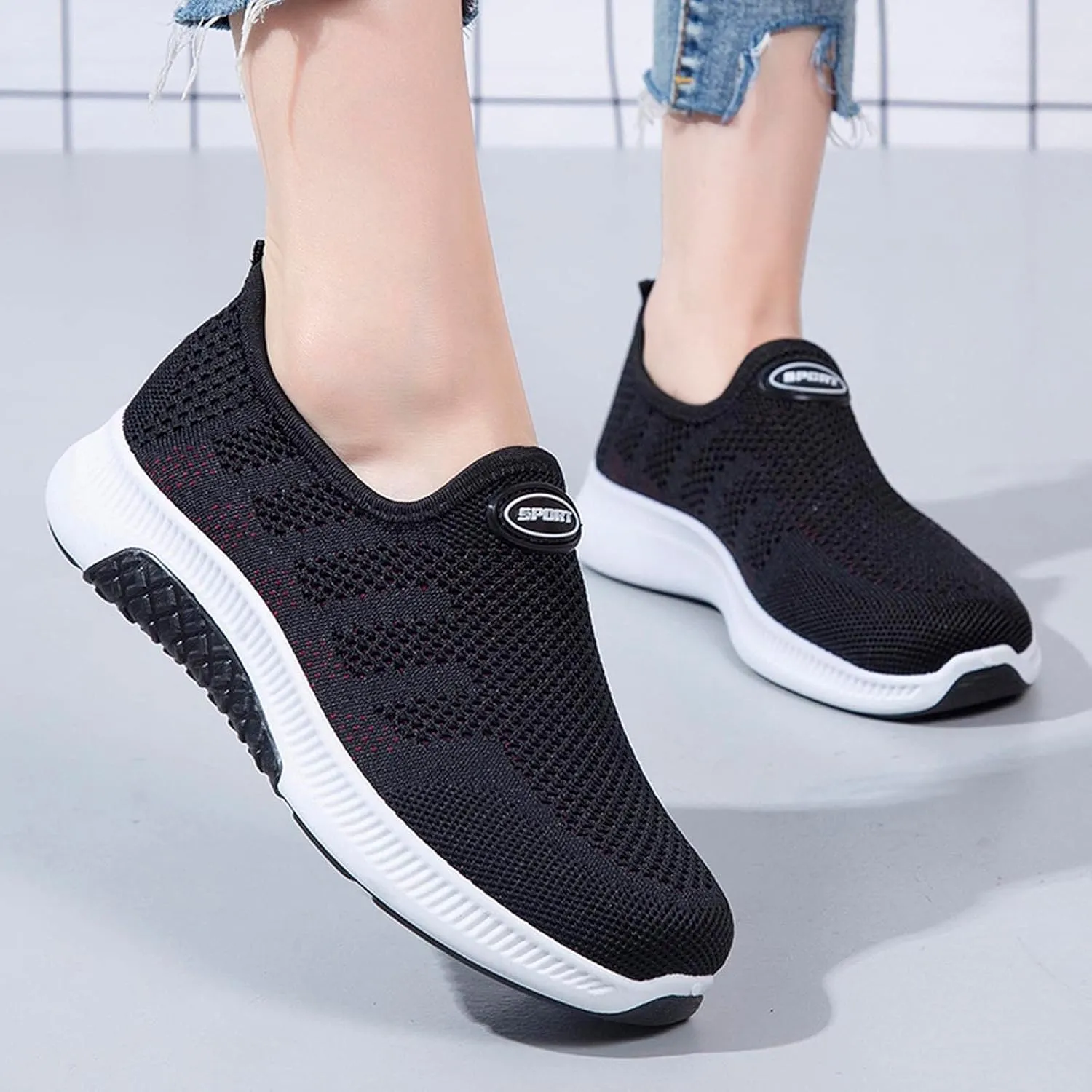 Orthopedic Casual Loafers for Women Slip On Walking Shoes with Arch Support Comfortable Sneakers Plantar Fasciitis Relief Foot Pain Diabetic Feet