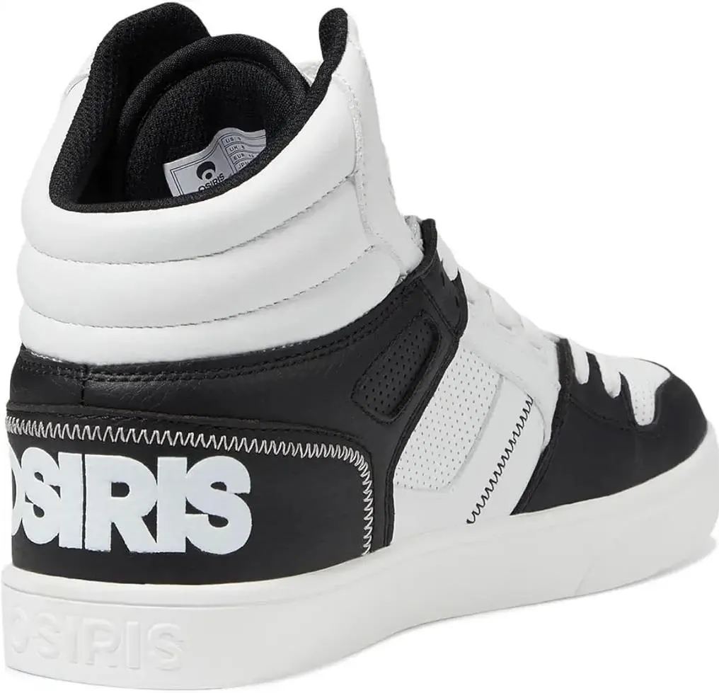 Osiris Clone Black White Black Mens Skate Hi Top Trainers