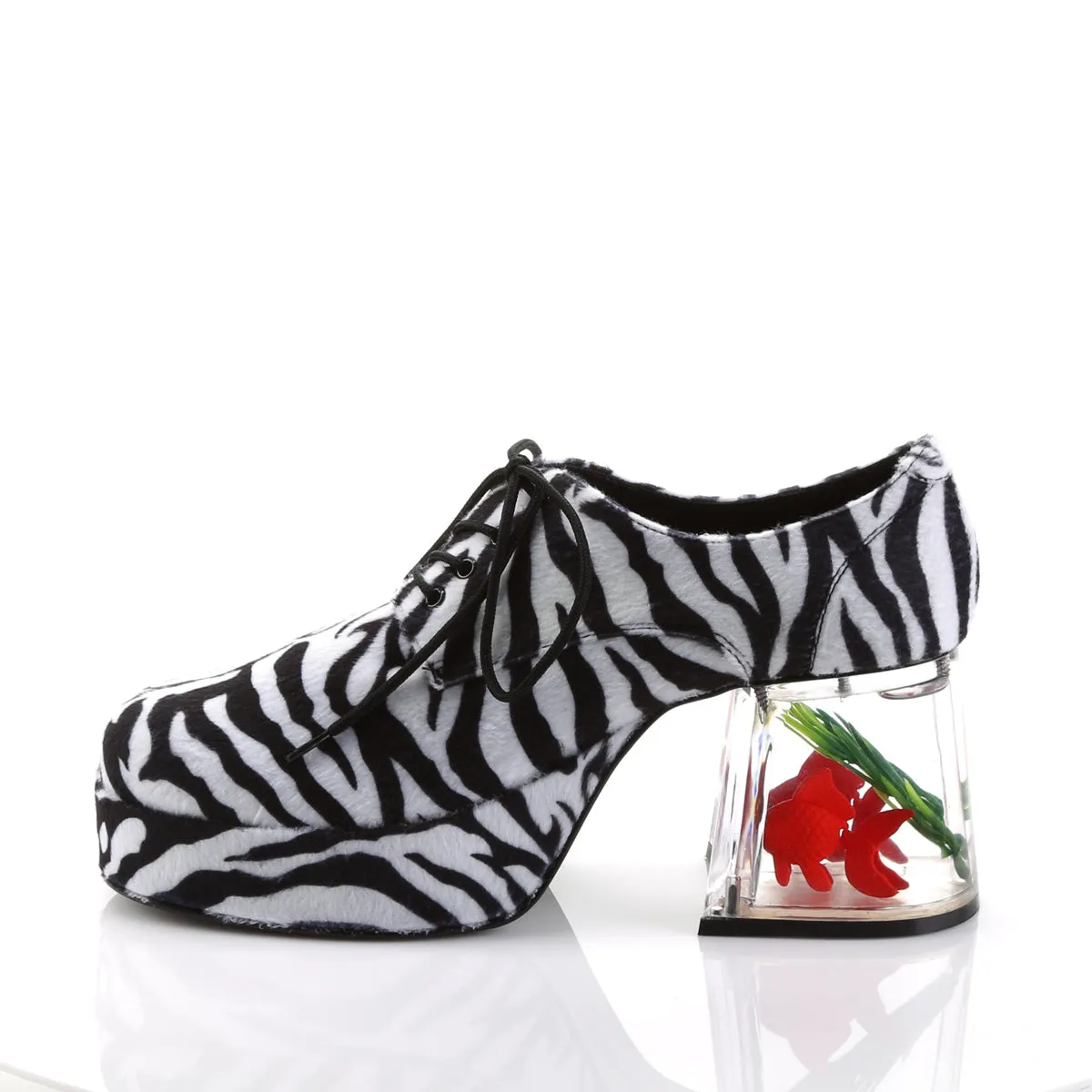 PIMP-02 Funtasma Zebra Fur Men's Shoes