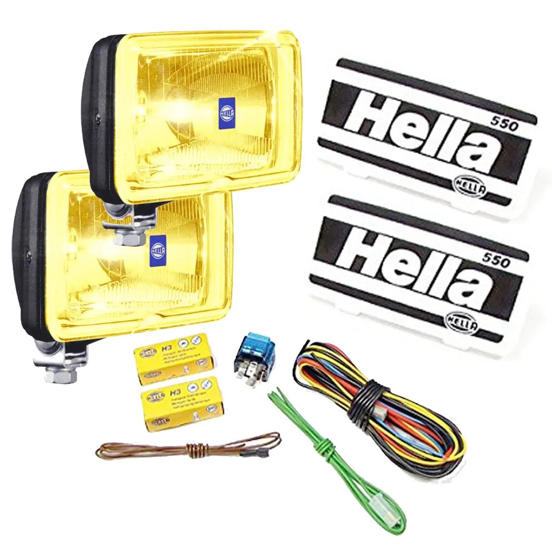Rectangular Fog Lamp Kit - Amber