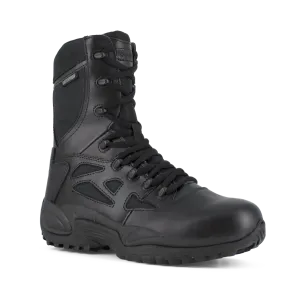 Reebok RB8877 Men's Rapid Response Waterproof Tactical Boots - Side Zip - Black