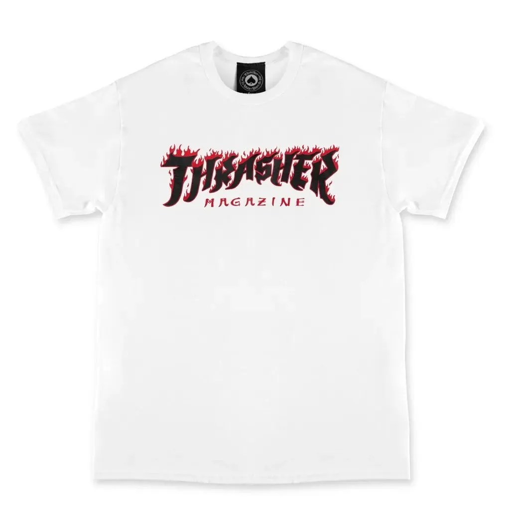 THRASHER POSSESSED LOGO SKATE T-SHIRT - WHITE