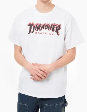 THRASHER POSSESSED LOGO SKATE T-SHIRT - WHITE