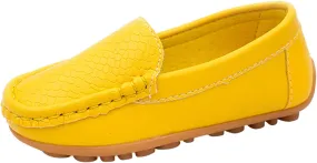 Toddler Boys Little Girls Loafers Soft Slip On Flat Casual Shoes Boat Shoes Casual Shoes Rubber Leather Shoes