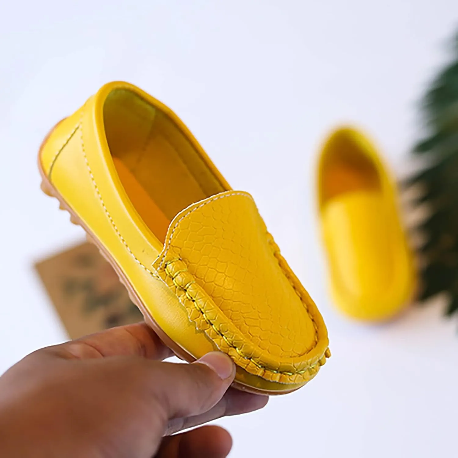 Toddler Boys Little Girls Loafers Soft Slip On Flat Casual Shoes Boat Shoes Casual Shoes Rubber Leather Shoes