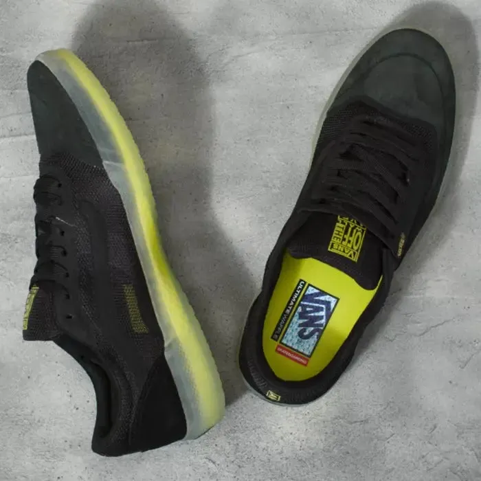 VANS AVE SKATE SHOES - BLACK/SULPHUR