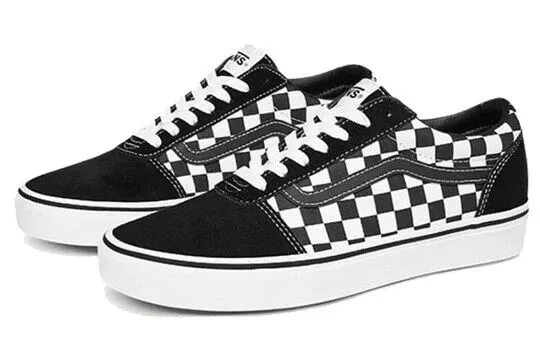 Vans Ward VN0A38DMPVJ Mens Black White Checkered Low Top Skateboard Shoes KHO279