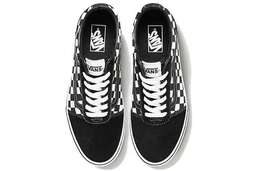 Vans Ward VN0A38DMPVJ Mens Black White Checkered Low Top Skateboard Shoes KHO279