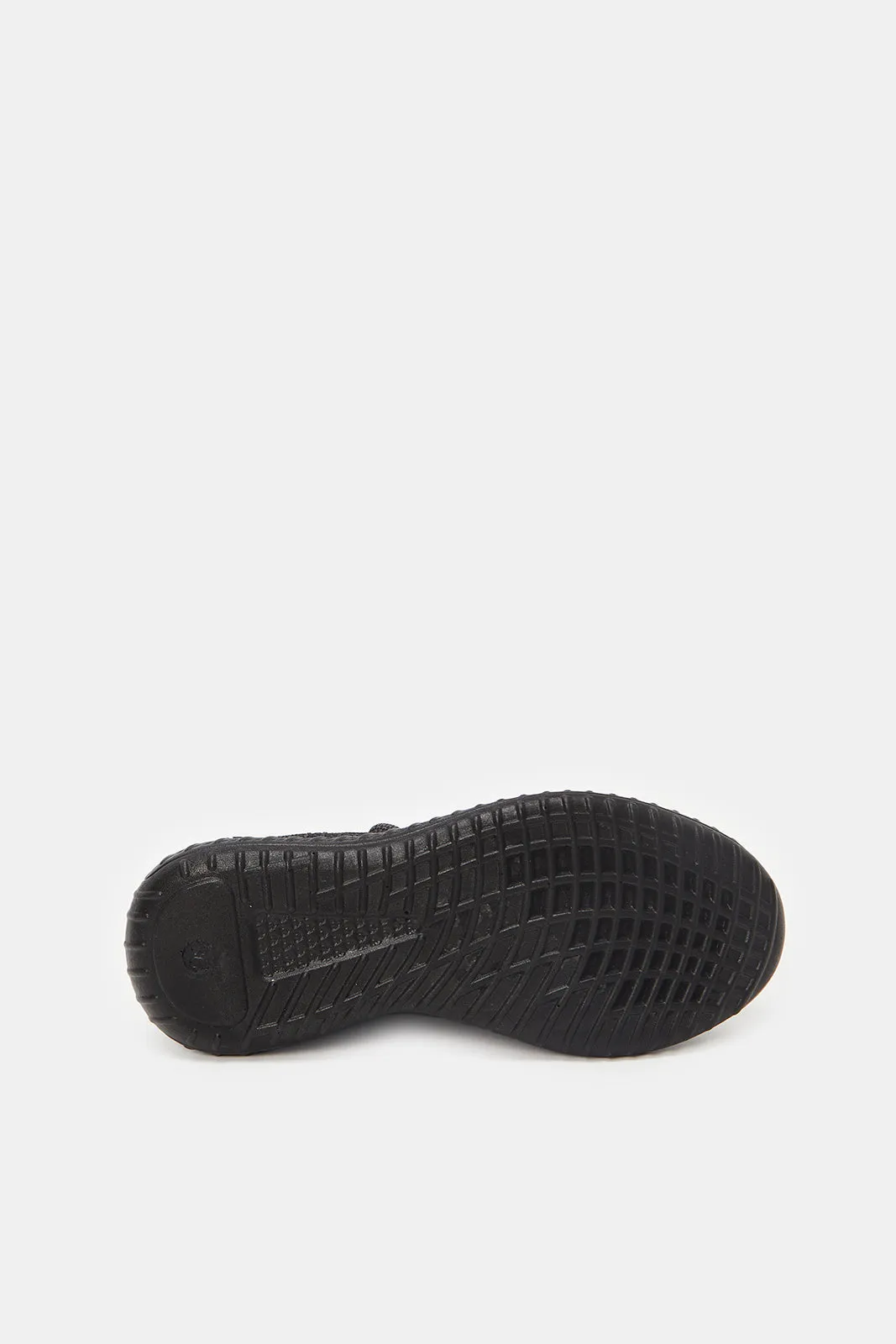 Women Black Fly Knit Sneakers