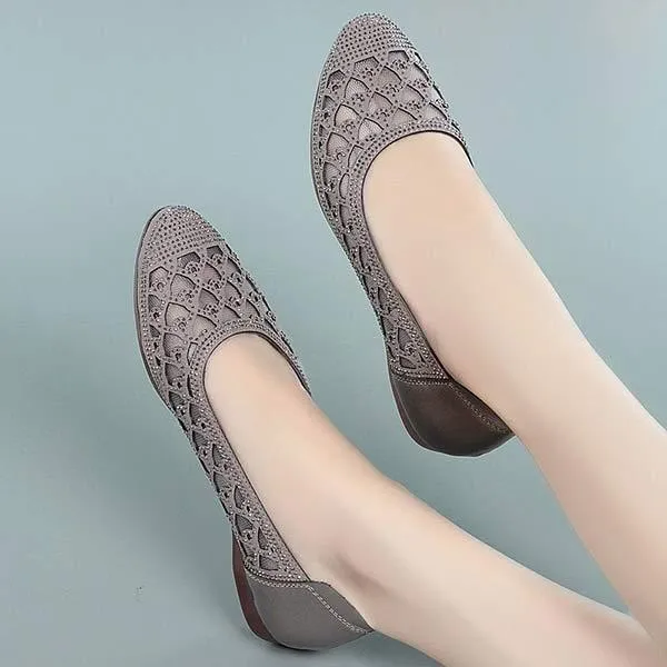 Women's Flat Pointed Toe Mesh Ballet Flats 03208932C
