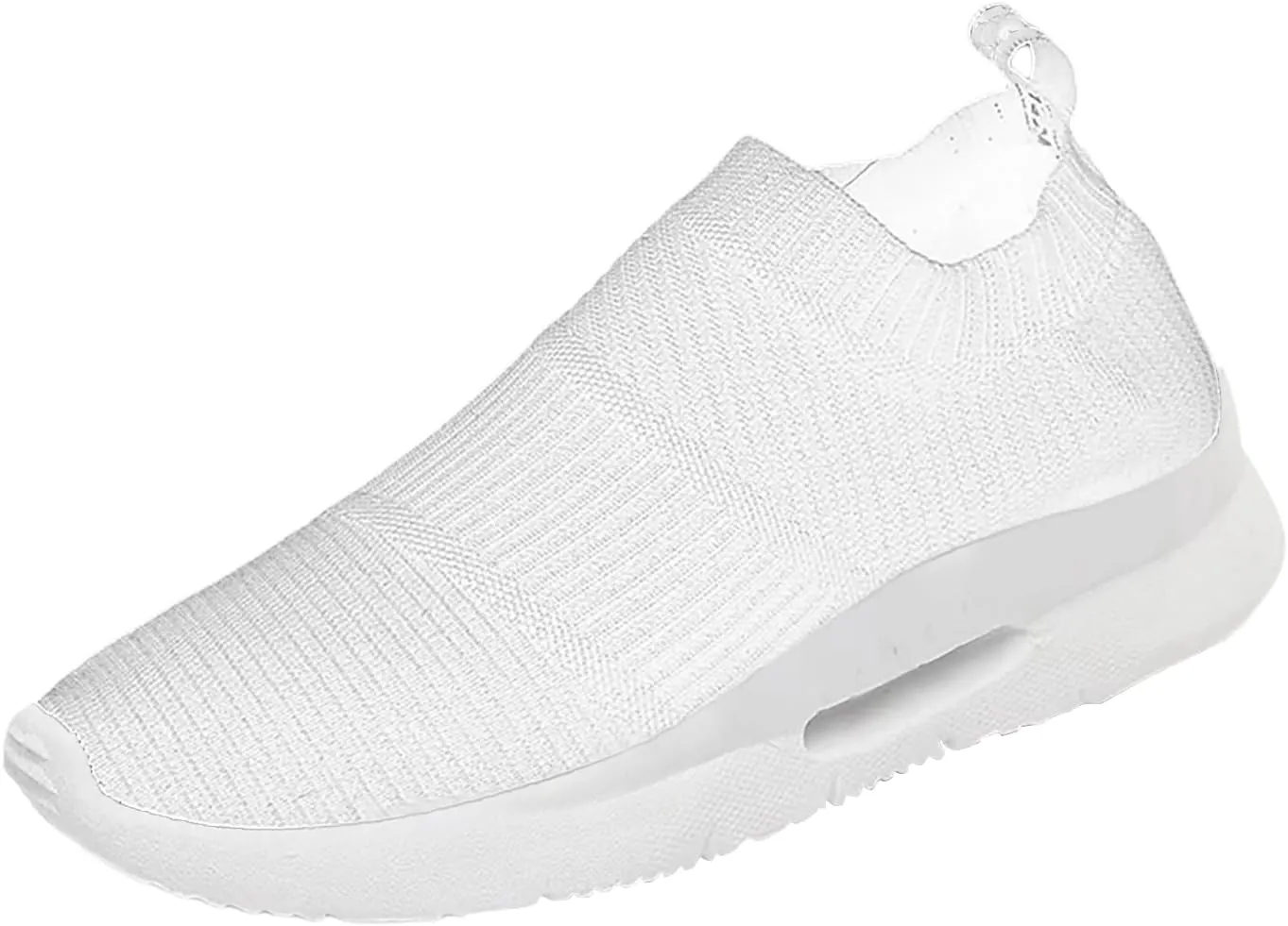 Womens Slip On Walking Shoes Lightweight Breathable Non Slip Womens Tennis Shoes High Top Woman Shoes Casual Women's Fashion Sneakers White Tennis Shoe Cross Trainer Shoe