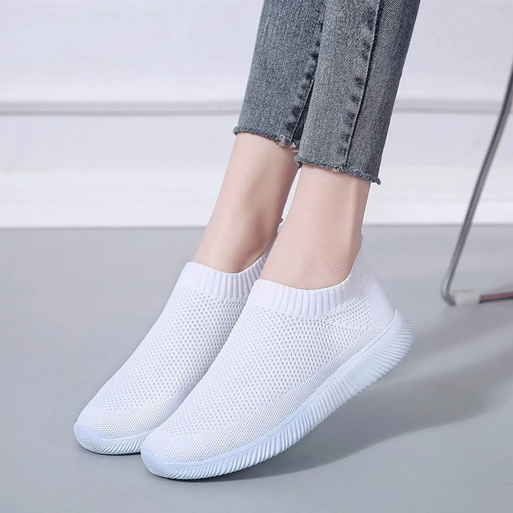 Women's Sneakers in White in Wide Width Gym Shoes Men Men's Casual Dress Sneakers Round Toe Slip On Casual Womens Loafers Comfortable Women's Fashion Sneakers
